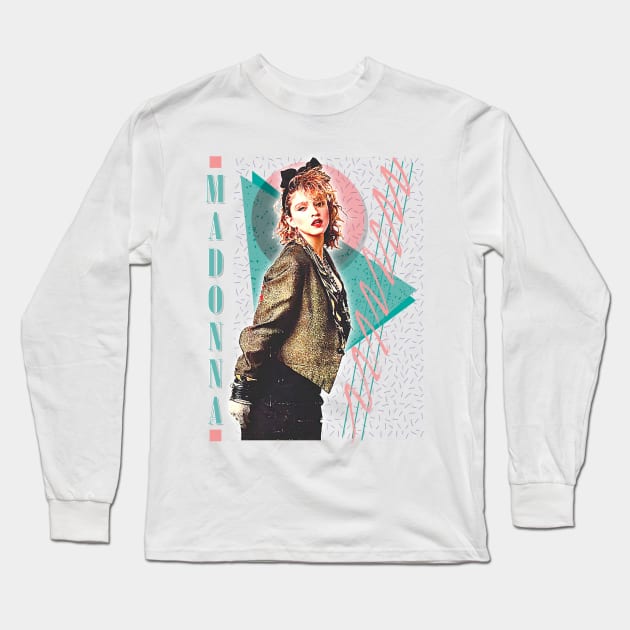 Madonna /\/ Original 80s Vintage Style Design Long Sleeve T-Shirt by DankFutura